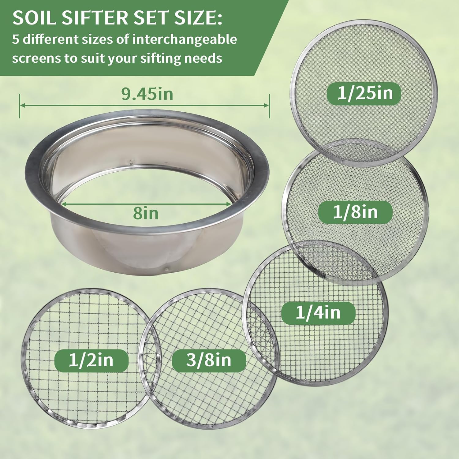 Soil Sieve Set Garden Soil Sif - Garden Sieve Soil recension och pris