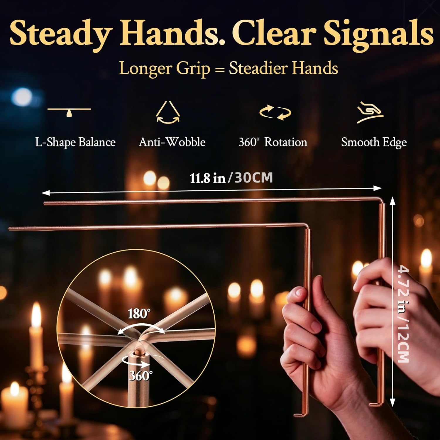 4PCS Copper Dowsing Rods Kit - - Gardening Tools Bundle recension och pris