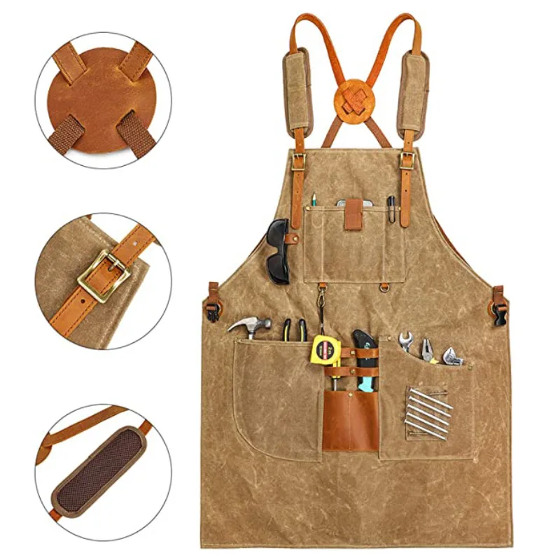 Canvas Apron Waterproof Tool A - Gardening Tools Logo recension och pris