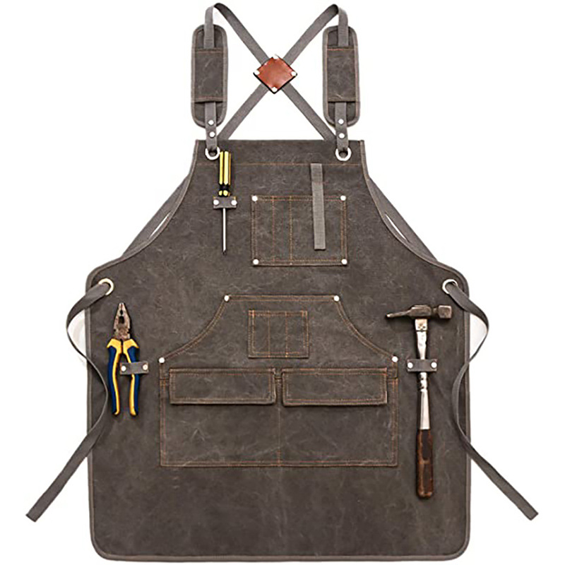 Simple Thickened Canvas Apron  - Gardening Tools Logo recension och pris